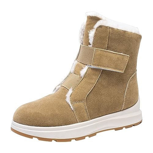 Winterboots Damen Wasserdicht Gefüttert, Winter Stiefeletten Damen Wasserdicht Winterschuhe Damen Wasserdicht Gefüttert Leichte Wanderschuhe Damen Festlich Schwarze Stiefel Winterstiefel Schwarz von callmo