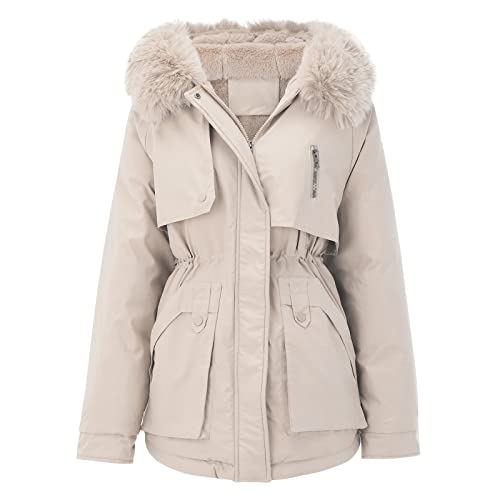 Winterjacke Damen Kurz Mädchen Lang Mit Fell Daunenjacke Daunenmantal Winterjacke Wintermantal Winterparka Steppjacke Outdoorjacke Softshelljacke Übergangsjacke Trachtenjacke Damenmantal Steppmantal von callmo