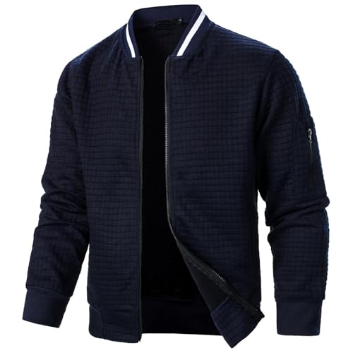 callmo Angebote des Tages Heute Blitzangebote Herren Leicht Bomberjacke Dünne Blouson Jacke Freizeit Sommer Übergangsjacke Softshelljacke Ohne Kapuze mit Multi Taschen Herren Jacke Langarm Outdoor von callmo