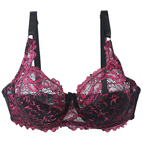 callmo Bh Damen Mit BüGel Spitze BH Damen Mit Bügel Grosse Grössen, Gepolstert Bustier BH Atmungsaktiv und Bequem Bralette Nahtloser Still-BH mit zusätzlichen Sexy Bustier Spitze BH Set von callmo