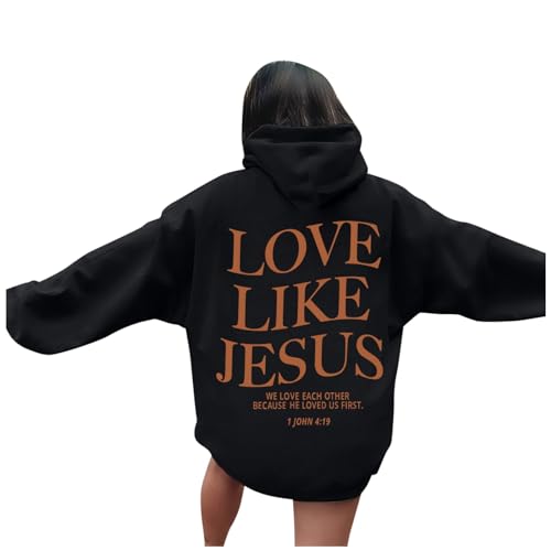 callmo Christliche Sweatshirts für Frauen Gott ist gut die ganze Zeit mit Kapuze Jesus Sweatshirt mit Taschen Loose Fit Frauen Herbst Kleidung von callmo