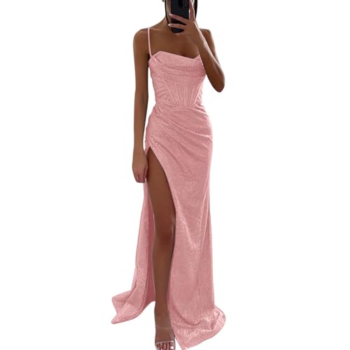 callmo Damen Elegant Lange Ballkleider mit Taschen Satin A-Linie Backless Hochzeitskleid Abendkleider Sexy Neckholder Spaghetti Brautkleid Kleider Lang Prinzessin Brautjungfer Kleid Cocktailkleid callmo Damen Elegant Lange Ballkleider mit Taschen Satin A-Linie Backless Hochzeitskleid Abendkleider Sexy Neckholder Spaghetti Brautkleid Kleider Lang Prinzessin Brautjungfer Kleid Cocktailkleid von callmo