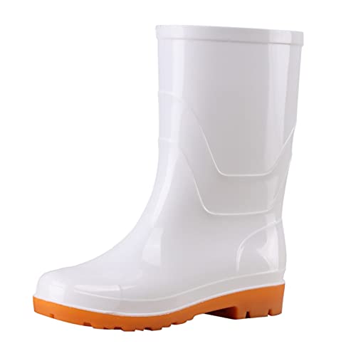 callmo Damen Gummistiefel Leichte Atmungsaktiv Hoch Regenschuhe Weitschaft Wasserdichter Rutschfeste Regenstiefel Kurz Barfuss Reitsportschuhe halbhoche Lang Barfuß Leichtetten Rain Boots Stiefel von callmo