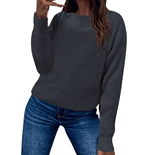 callmo Damen Herbst Winter Warm Bequem Pullover Casual Mode Strickjacke Strickpullover Frauen Karierter Pullover Rollkragenpullover Karierter Strickpullover von callmo