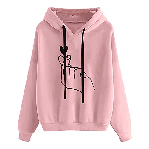 callmo Damen Hoodie Mit Kapuze Damen Kapuzenpullover mit Schmetterlingsdruck Teenager Mädchen Harajuku Hoodie Herbst Winter Frauen Pullover Oberteile Langarmshirt mit Kordel und Taschen von callmo