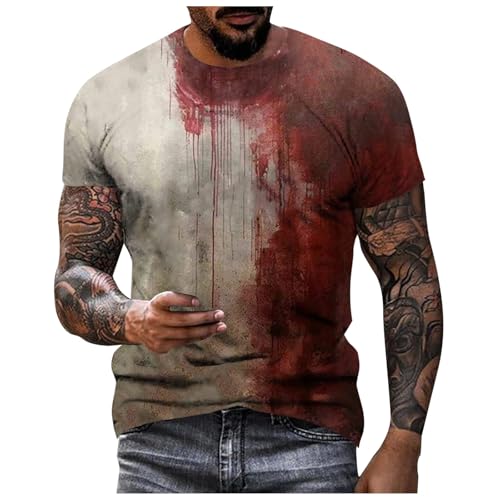 callmo Halloween T-Shirt Herren Casual Rundhalsausschnitt Blutspritzer Muster Oberteile Hemd Entsetzen Blutig Bedruckt Kurzarm Top Übergröße hässliche Sportshirt Atmungsaktiv Laufshirt Leichte callmo Halloween T-Shirt Herren Casual Rundhalsausschnitt Blutspritzer Muster Oberteile Hemd Entsetzen Blutig Bedruckt Kurzarm Top Übergröße hässliche Sportshirt Atmungsaktiv Laufshirt Leichte von callmo