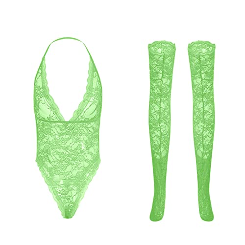 callmo Halterlose Strimpfe Grobe Groben Netzstrümpfe, Garterless,Halterlose Strümpfe Spitze Mikrofaser, Spitze Oberseite Transparent Schwarz Netzstrümpfe Damen von callmo