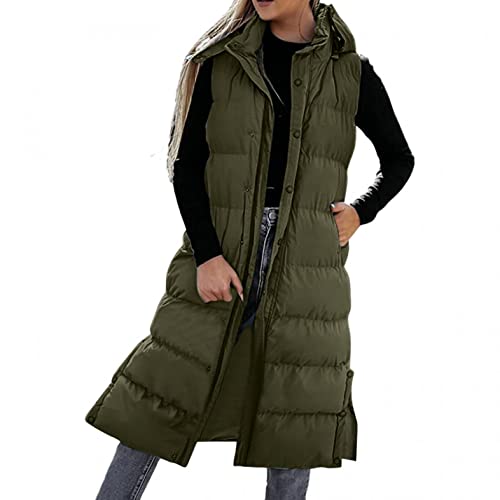 callmo Jacke Damen Lang, Damen Wintermantel, Warme Manteljacke für Damen Outwear Pelzgefütterter Trenchcoat Winter mit Kapuze Dicker Mantel von callmo