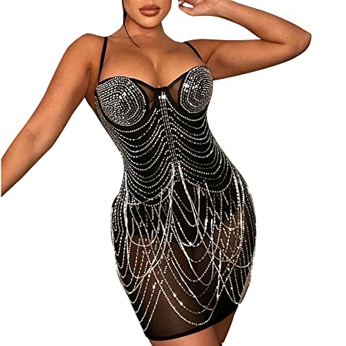 callmo Karneval Kostüm Damen 20er Jahre Charleston Kleid Pailletten Fransen Flapper Gatsby 20's Fransenkleid Trägerkleid Knielang Bleistiftkleider Vintage Ball Party Cocktailkleider von callmo