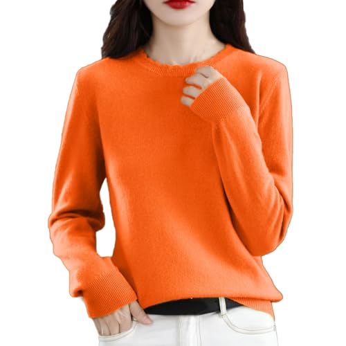callmo Kaschmirpullover für Damen, 100% Kaschmirpullover, Rundhalspullover, Langarmpullover, Freizeitpullover, Strickpullover von callmo