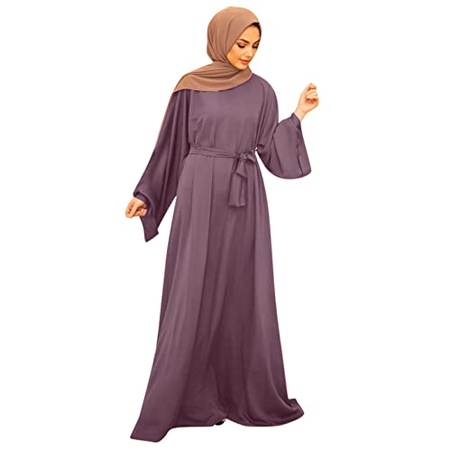 callmo Kleider Damen,Gebetskleidung Abaya Damen Langarm Islamische Muslimische Kleid Arabisch Türkische Robe Ramadan Lang Gebetskleid Dubai Kleid von callmo