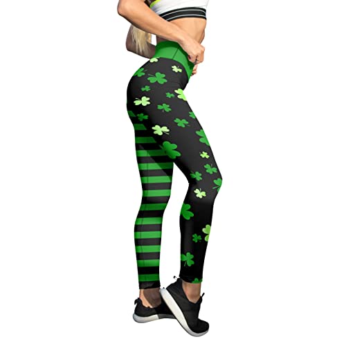 callmo Leggins Damen St. Patrick's Day Irische grüne Kleeblatt-Strumpfhose für Damen Yogahose Po-Lift-Leggings Laufhose Bauchkontrolle gemusterte Oberbekleidung Leggins gemusterte Strumpfhose callmo Leggins Damen St. Patrick's Day Irische grüne Kleeblatt-Strumpfhose für Damen Yogahose Po-Lift-Leggings Laufhose Bauchkontrolle gemusterte Oberbekleidung Leggins gemusterte Strumpfhose von callmo
