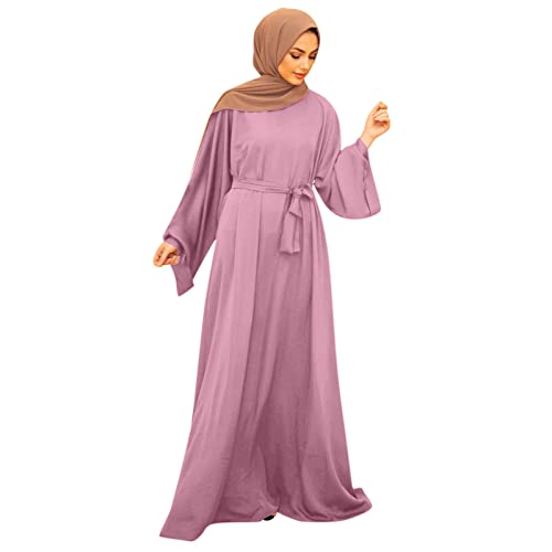 callmo Muslimische Kleider Damen 2 Teiler Muslim Kaftan GanzköRper Lang Gebetskleid Abaya Islamischer 2024 Ramadan-Fest Robe Ethnische Naher Osten Dubai TüRkei Maxi Abaya Burka mit Hijab von callmo