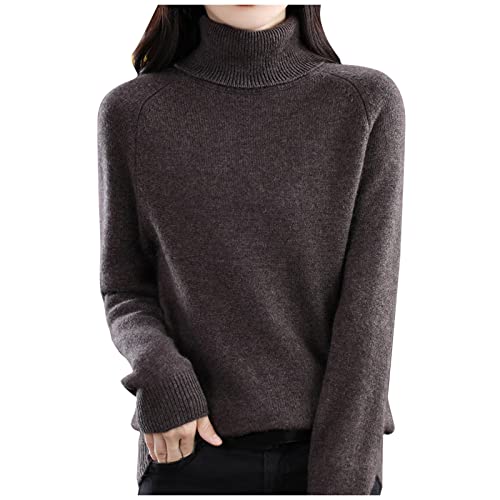 callmo Pullover Für Damen Kaschmir Rollkragenpullover Damen Winter Wolle Stehkragen Dicken Pullover Lose Große Größe Gestrickte Warme Weibliche Pullover Damen Baumwolle Pullover Damen Elegant von callmo