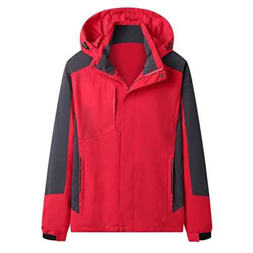 callmo Regenjacke Herren Wasserdichte Outdoor-Jacke atmungsaktiver Windbreaker mit Kapuze Klimaschonende Wanderjacke Regen Jacke Wasserdicht Outdoorjacke Übergangs Herren-Jacken von callmo