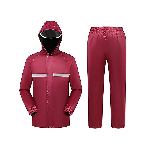 callmo Regenkleidung Fahrrad Damen Damen Herren Regenanzug Atmungsaktive Schneeanzug Regenjacke und Hose mit Reflexstreifen Regenbekleidung für Radfahren von callmo