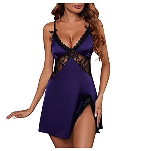 callmo Sexy Dessous Damen Für Sex, Sexy Dessous Damen FüR Sex UnterwäSche Damen und Slip Set Lingerie Unterwäsche Nachthemd Negligee String Reizwäsch Erotik Strapse Set Spitze BH und String Tanga von callmo