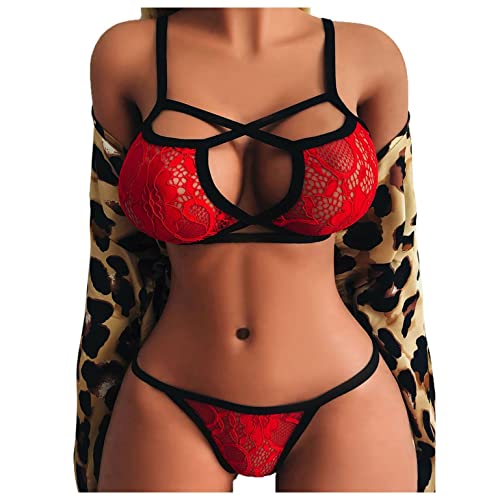 callmo Sexy Unterwäsche Für Damen Für Sex, Damen Babydoll Negligee sexy Dessous Spitze Reizwäsche Semi-transparent erotisch Lingerie größe Größen Outfit durchsichtig sexy Dessous Damen für Sex von callmo