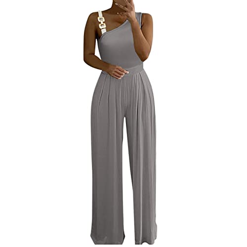 callmo Sommer Jumpsuit Damen Jumpsuit Damen Overall Sommer Elegant Einfarbiger Spitze Schlanker Gürtel Einteiliger Heimoverall Lässigen Lang Jumpsuit Overall Hosenanzug Romper Playsuit von callmo