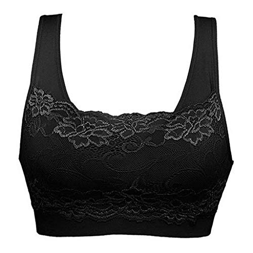 callmo Sports Bra Strong Hold, Women's Lace Corset Bustier Tops Push Up Patchwork Spaghetti Straps Cami Top Summer Tops U-Back Lifting Bra Deep V Comfort Lifting Bra Lingerie von callmo