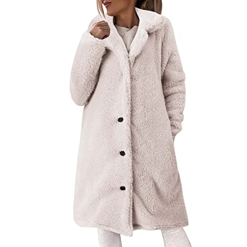 callmo Teddyjacke Damen Warm, Damen Teddy mit Kapuze Frauen-Winter-Hoodie-Mantel-warmer beiläufiger Komfort Color-Blocked-Reißverschluss-Oberteil-lose Outwear mit nettem Ohr Damen Jacke Mantel von callmo