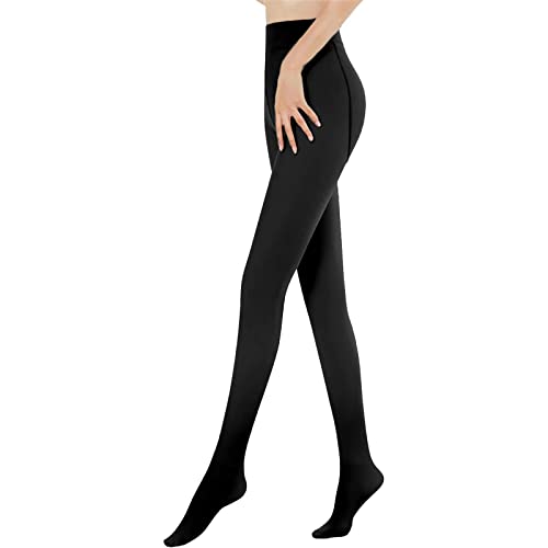 callmo Thermo Leggings Damen Damen Seidenglatt Strumpfhose Fein 80 DEN Schwarz Blau viele weitere Farben verstärkte Feinstrumpfhose ohne Muster blickdicht reißfest und glänzend 1 Stück von callmo