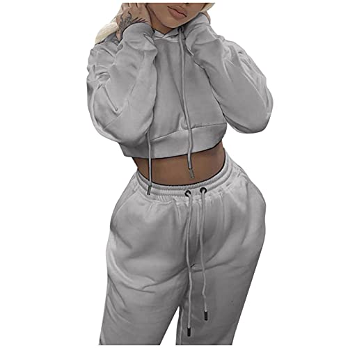 callmo Tracksuit Damen,Damen Jogginganzug Zweiteiler Outfit 2 Stück Trainingsanzug Set Freizeitanzug Sportanzug Sweatshirt Jogginghose Sportswear Sportbekleidung Tracksuit von callmo