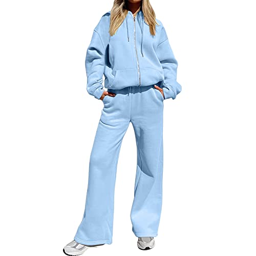 callmo Trainingsanzug Damen Set,Damen Velours Trainingsanzug Kuschelig Hausanzug 2 Teiliger Jogginganzug Samtweich Jacke und Hose mit Tasche von callmo