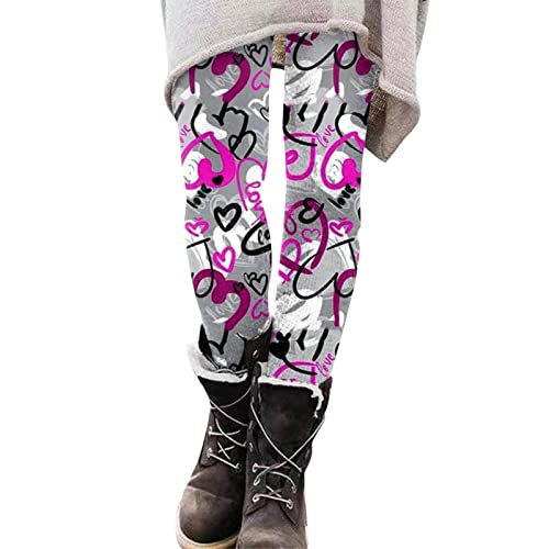 callmo Valentinstag Damen Leggings Sexy Winter Leggings Damen Winter Thermo Lang Stiefelhose Reithose Sportleggings Mädchen Winterleggings Fleecehose Strumpfhosen Sporthose Thermohose von callmo