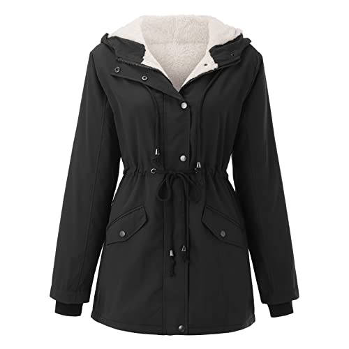 callmo Winterjacke Damen Damen Winterjacke Wintermantel Damen Damen Wintermantel Mantel Damen Damen Mantel Kurz üBergangsjacke Damen Damen üBergangsjacke Schwarz von callmo