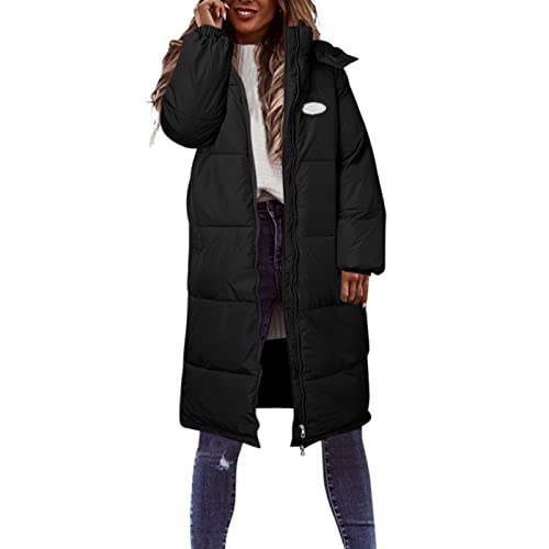 callmo Winterjacke Damen Warm Gefüttert Winter Lang Parka Jacke Mantel Mittellang Wintermantel mit Kapuze Dicke Fleecejacke Übergangsjacke Steppjacke Lange Große Größen Outdoorjacke Damenjacke von callmo