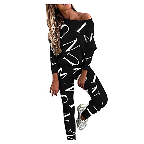 callmo Zweiteiler Festich Damen Trainingsanzug Damen 3XL XXXL Kostüm Oberteil Schwarz Blau Anzug 2 Teiler Elegant Hosenanzug Hausanzug Festlich Elegant Zweiteiler Tracksuit Loungewear So von callmo