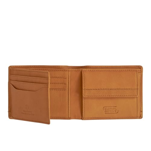 camel active Nimbus Herren Geldbörse RFID Querformat Leder Klein Cognac Braun von camel active