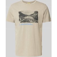 camel active T-Shirt mit Label-Print in Khaki, Größe XXL von camel active