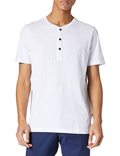 camel active Herren Kurzarm Henley T-Shirt mit Knopfleiste Weiß menswear-4XL von camel active