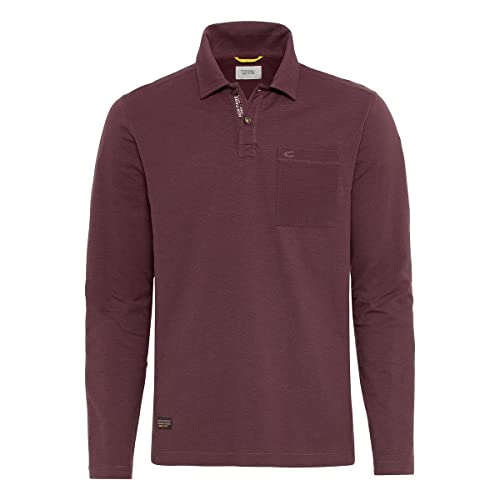 camel active, Herren Langarm Polohemd Poloshirt Jersey Bordeaux M von camel active