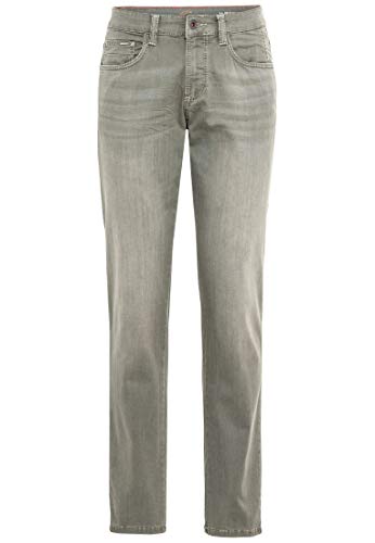 Camel Active Herren 5-pocket Houston Straight Jeans, Grün (Olive 32), 34W / 32L von camel active