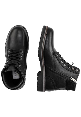 camel active Herren Melbourne Boot aus echtem Leder Schwarz, menswear-41 von camel active