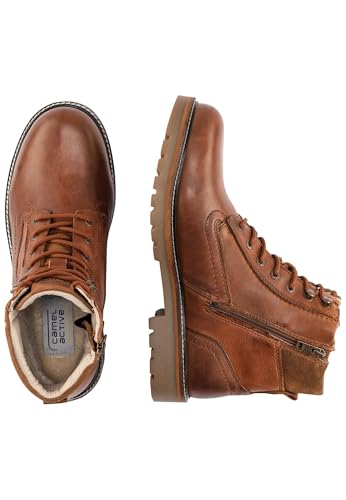 camel active Herren Melbourne Boot aus echtem Leder Cognac, menswear-42 von camel active
