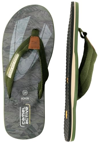 camel active Herren Zehentrenner mit Logoprint Khaki, menswear-44 camel active Herren Zehentrenner mit Logoprint Khaki, menswear-44 von camel active