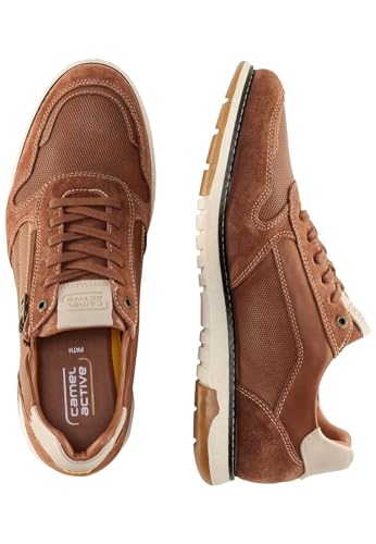 camel active Herren Schnürschuhe aus echtem Leder Cognac, menswear-40 von camel active