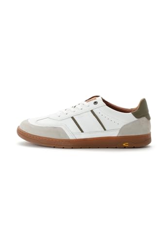 camel active Herren Sneaker aus Nappaleder Weiß-Grün, menswear-45 von camel active