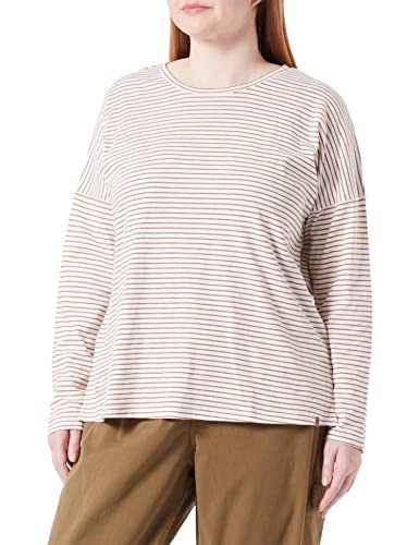 Camel Active Womenswear Damen 309338/8T05 Pullover, Toffee/Off White, L von camel active