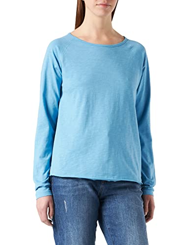 camel active Damen Longsleeve Shirt aus Baumwolle Hellblau Womenswear-S von camel active