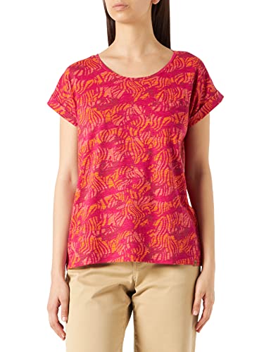 Camel Active Womenswear Damen T-Shirt 309635/7T13, Camouflage piony red, S von camel active