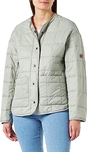 camel active Womenswear Damen Moderne Steppjacke aus recyceltem Polyester Jacket, Grün, 34 von camel active