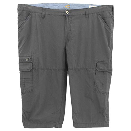 camel active, Cargo, Herren Herren Kurze Jeans Shorts Bermudas Gabardine Stahlgrau 52W (Herstellergröße 33) [23702] von camel active