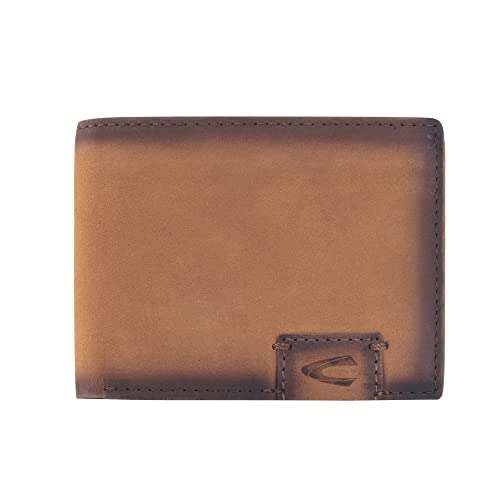 camel active Dallas Herren Geldbörse Klein Querformat RFID Leder Klein Cognac Braun von camel active