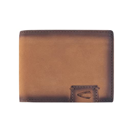 camel active Dallas Herren Geldbörse RFID Klein Querformat Leder Cognac Braun von camel active