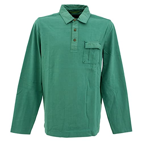 camel active, Herren Langarm Polohemd Poloshirt Jersey Türkis L von camel active